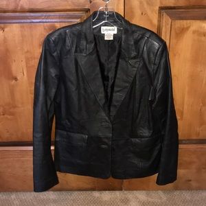 Leather blazer